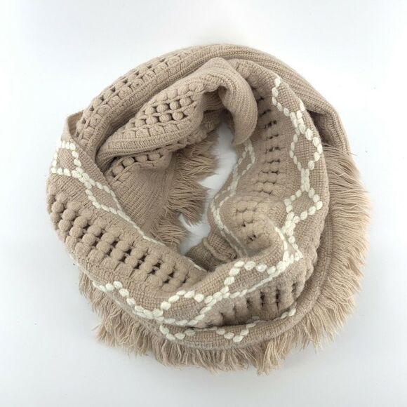 Caroline Hill Pink Fringe Trim Infinity Scarf - Picture 5 of 5